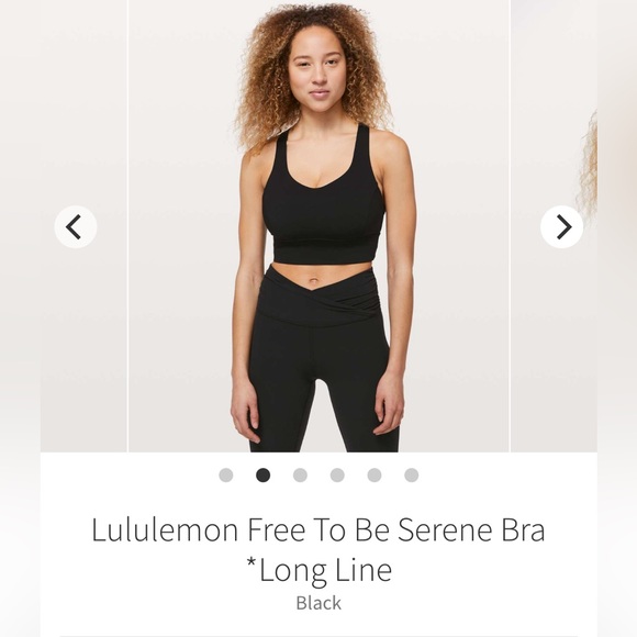 EUC lululemon Free to be Serene longline bra Size 4 - Picture 5 of 5